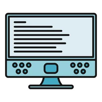 Computer monitor displaying lines of code programming interface Stock-Illustration