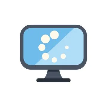 Computer monitor displaying a loading progress icon Stock Illustration