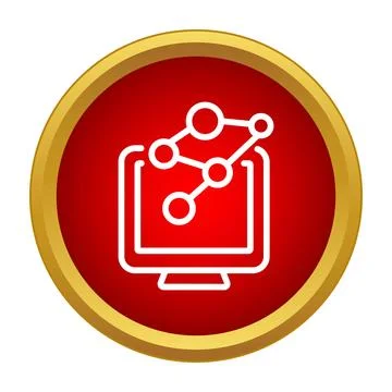 Computer monitor displaying molecule structure and network connections Stock Illustration
