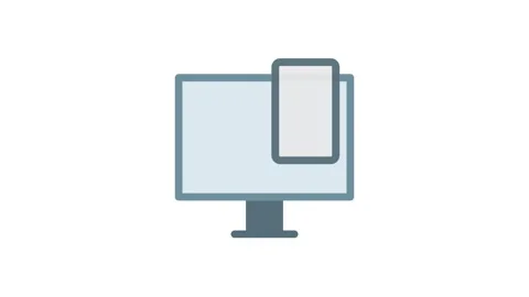 A computer monitor displaying a paper document positioned in front of it. Stock Footage 332984077