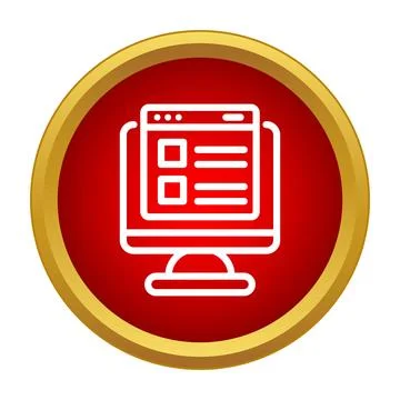 Computer monitor displaying a web interface with forms Stock Illustration