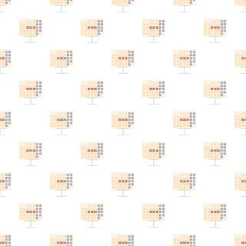 Computer monitor with an error message screen pattern Stock-Illustration