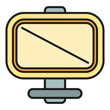 Computer monitor flat screen empty display icon Stockillustratie