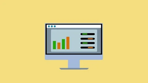 Computer Monitor with Progress Bar Interface Animation Stock Footage 325243091