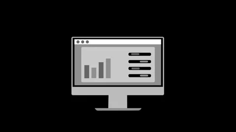 Computer Monitor with Progress Bar Interface Animation Stock-Footage 325243106