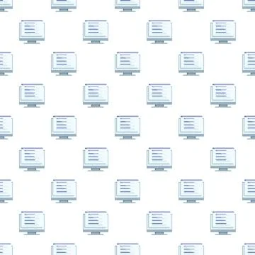 Computer monitor screens displaying code pattern background Stock Illustration
