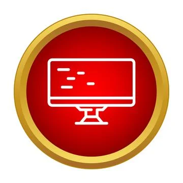 Computer monitor showing coding or programming lines icon Stock Illustration