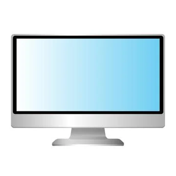 Computer Monitor Vector Illustration Gradient Color Stock Illustration