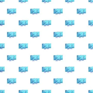 Computer monitors creating an abstract technology pattern 스톡 일러스트