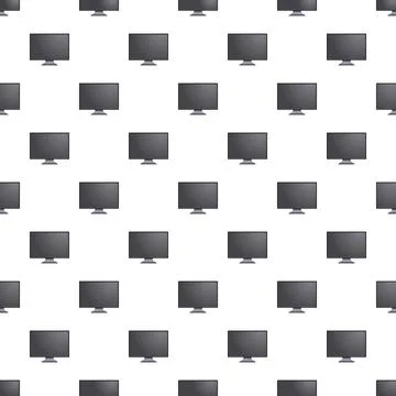 Computer monitors creating an abstract technology seamless pattern イラスト素材