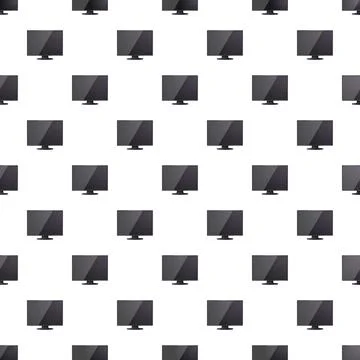 Computer monitors creating technology seamless pattern background Illustrazione stock