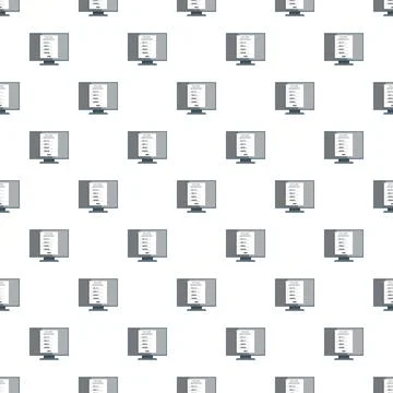 Computer monitors displaying college admission forms pattern Stock Illustration