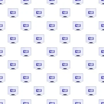 Computer monitors displaying forgot password screen seamless pattern Illustrazione stock