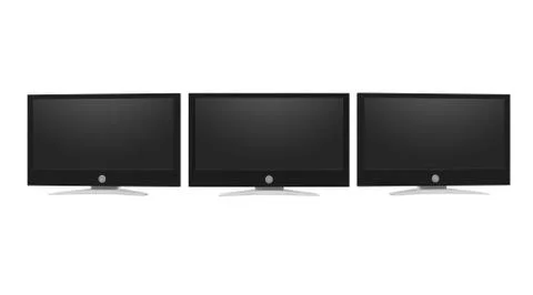 Computer monitors isolated on white background Illustrazione stock