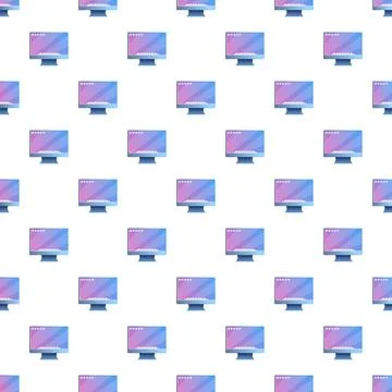 Computer monitors seamless pattern technology background 스톡 일러스트