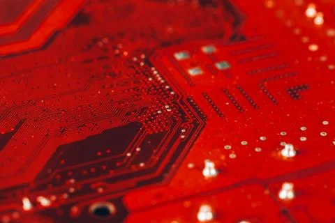 Computer mother board close up. Computer parts Foto stock