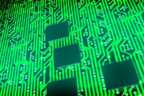 Computer Mother board Cyber Transition Stock Footage 10870563