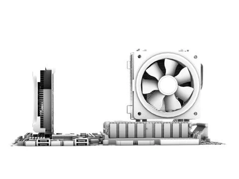 Computer motherboard, artwork 스톡 일러스트