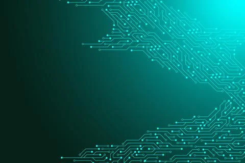 Computer motherboard background with circuit board electronic elements 스톡 일러스트