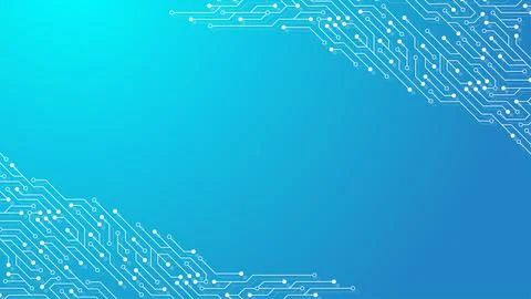 Computer motherboard background with circuit board electronic elements イラスト素材