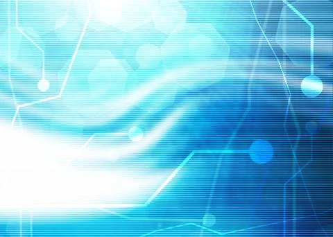 Computer motherboard on a blue background Stock Photos