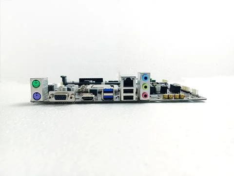 Computer Motherboard Close-Up Fotos de archivo