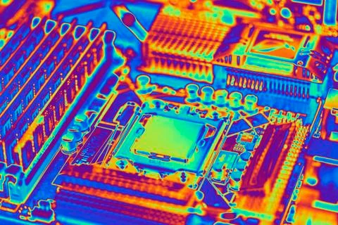 Computer motherboard with core i7 cpu Illustrazione stock