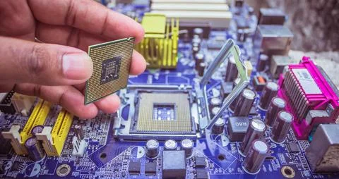 Computer Motherboard CPU | Processor Socket | LGA Stock Photos