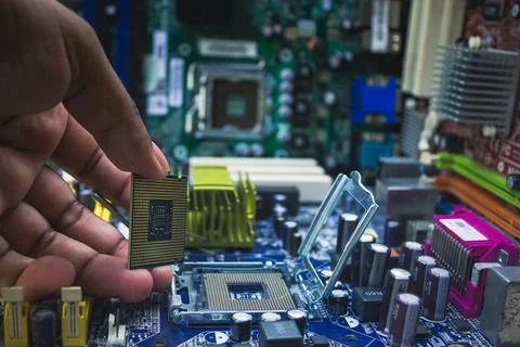 Computer Motherboard CPU | Processor Socket | LGA 写真素材