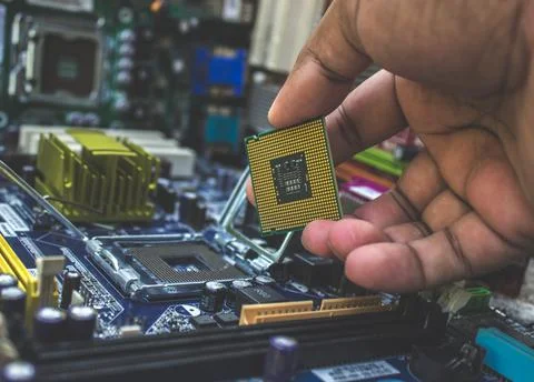 Computer Motherboard CPU | Processor Socket | LGA 写真素材