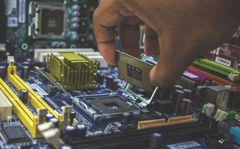 Computer Motherboard CPU | Processor Socket | LGA 写真素材