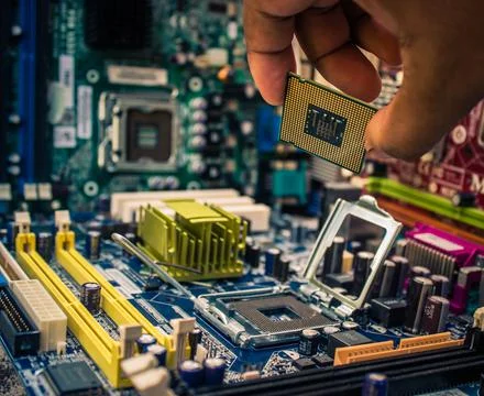 Computer Motherboard CPU | Processor Socket | LGA 写真素材