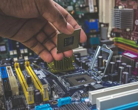 Computer Motherboard CPU | Processor Socket | LGA 写真素材