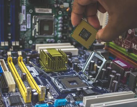 Computer Motherboard CPU | Processor Socket | LGA 写真素材