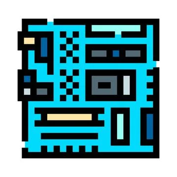 Computer motherboard electronic circuit board abstract computing Stock-Illustration