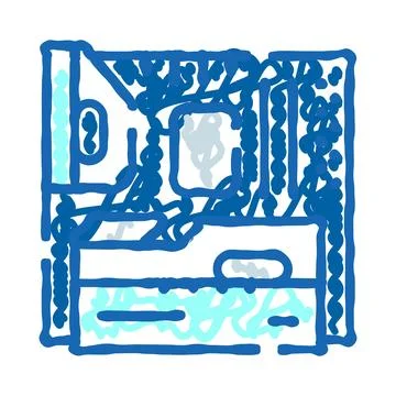 Computer motherboard electronic circuit board computing concept Stock Illustration