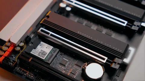 Computer Motherboard Stock Footage 161263104