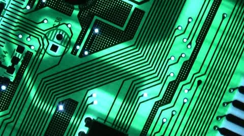 Computer motherboard on a gleam Stock Footage 18194457