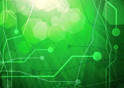 Computer motherboard on a green background Stock Photos
