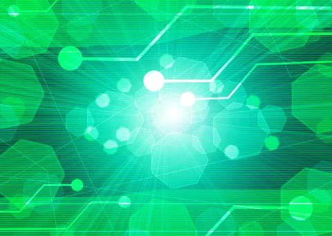 Computer motherboard on a green background Stock Photos