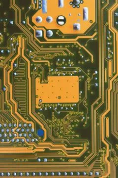 Computer motherboard surface of technology background. Foto stock