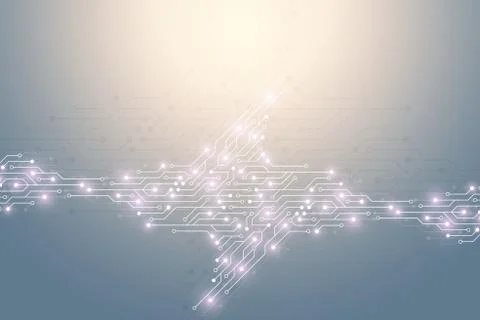 Computer motherboard vector background with circuit board electronic elements Stockillustratie