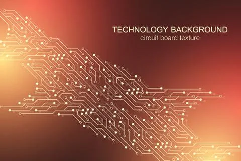 Computer motherboard vector background with circuit board electronic elements Illustrazione stock