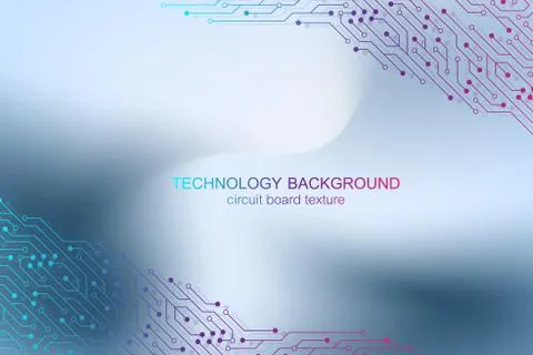 Computer motherboard vector background with circuit board electronic elements イラスト素材