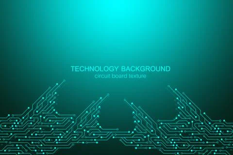 Computer motherboard vector background with circuit board electronic elements 스톡 일러스트
