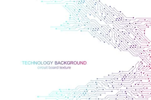 Computer motherboard vector background with circuit board electronic elements Stockillustratie