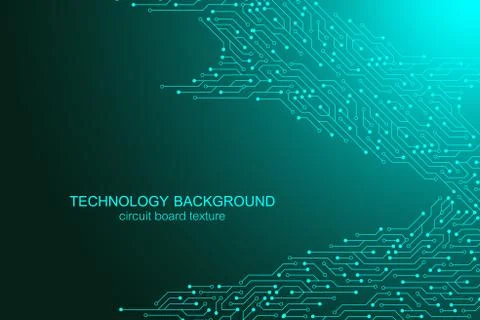 Computer motherboard vector background with circuit board electronic elements イラスト素材