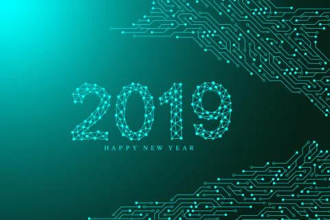 Computer motherboard vector background with circuit board electronic elements Illustrazione stock