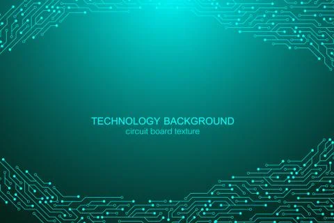 Computer motherboard vector background with circuit board electronic elements Stock Illustration