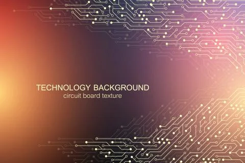 Computer motherboard vector background with circuit board electronic elements Illustrazione stock